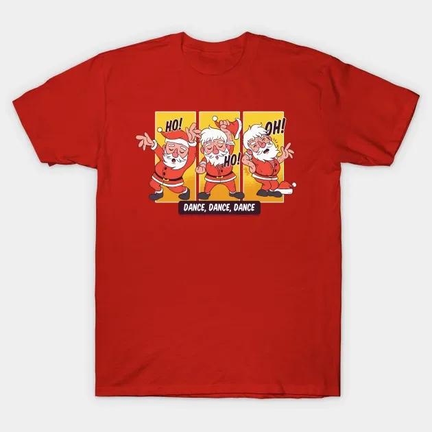 

Funny Santa Dancing T-Shirt 100% Cotton O-Neck Summer Short Sleeve Casual Mens T-shirt Size S-3XL S