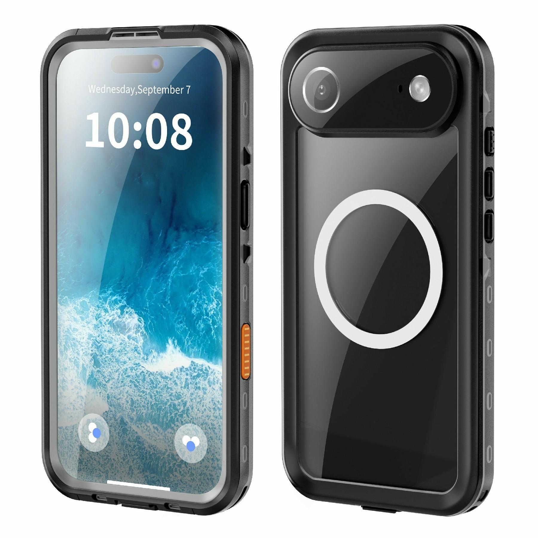 

REDPEPPER Dot+ Series For iPhone 17 Air Cellphone Case Compatible with MagSafe IP68 Waterproof Clear Back Phone Cover Black