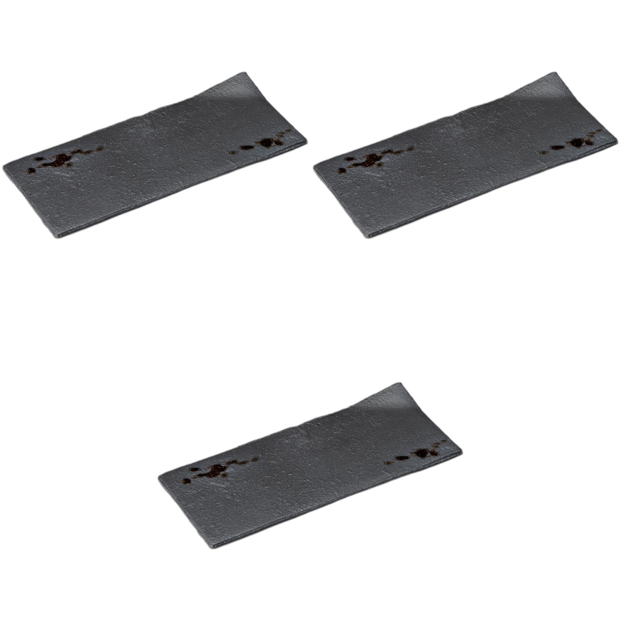 

Set of 3 Sabi Oribe Blown Pottery Plates x 11 x Pottery Setomonohonpo [26.8 1.5 cm] Plates, Ceramic,