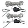 2Pcs Adjustable Tent Rope Hanger Pulley Hook Reinforced Metal Gear Canopy Ropes  Canopy Shelter