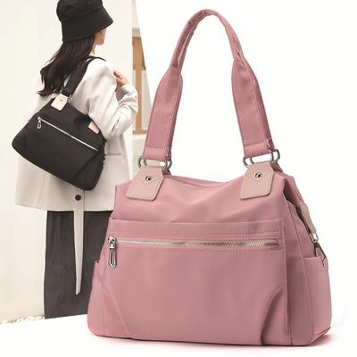 Labelled Women's Tote Bag Bag Large Capacity Women's Shoulder Bag Large Bag Nylon Cloth Mother Handbag