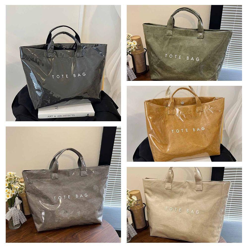 Tote Bag Transparent Jelly Bag Storage Bag Letter Prints Handbags Travel PVC Tote Bag  Swimming