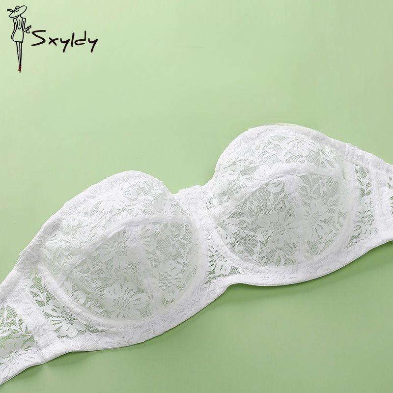 Ultra-thin Cool Strapless Bra for Women Steel Ring Push Up Sexy Lace Non-slip and Non-sagging Tube Top