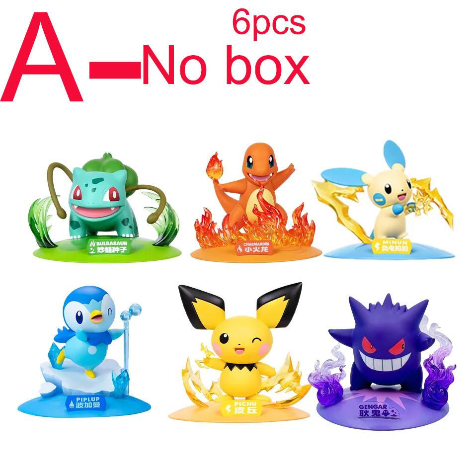 12Pcs Pokemon Action Figure Blind Box Pikachu Anime Models Desktop Decoration Kids Gift