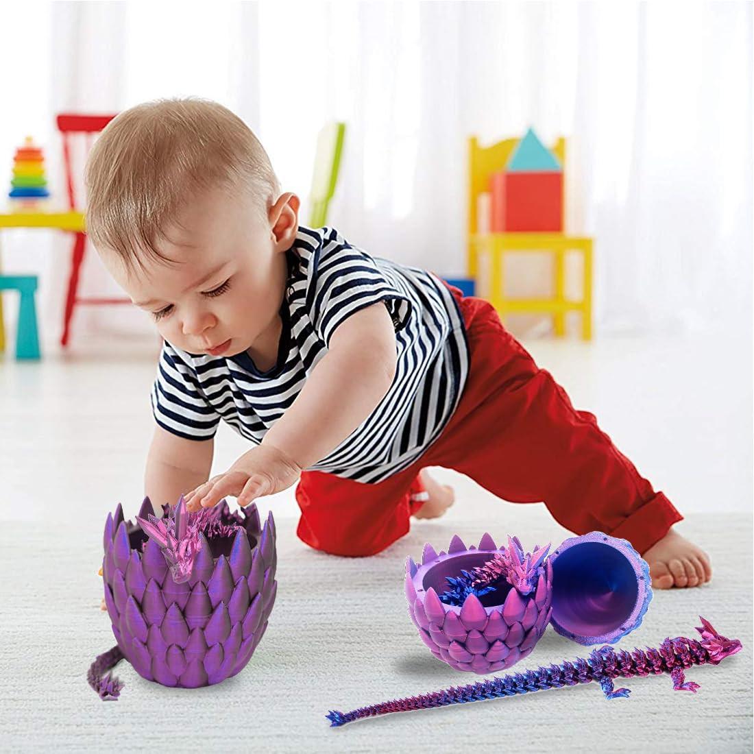 

Таинственный дракон в костюме-яйце, 3D-печатный дракон с яйцом, Полностью шарнирно-сочлененный гибкий дракон с яйцами, 3D-печатная подарочная игрушка One Size фиолетовый