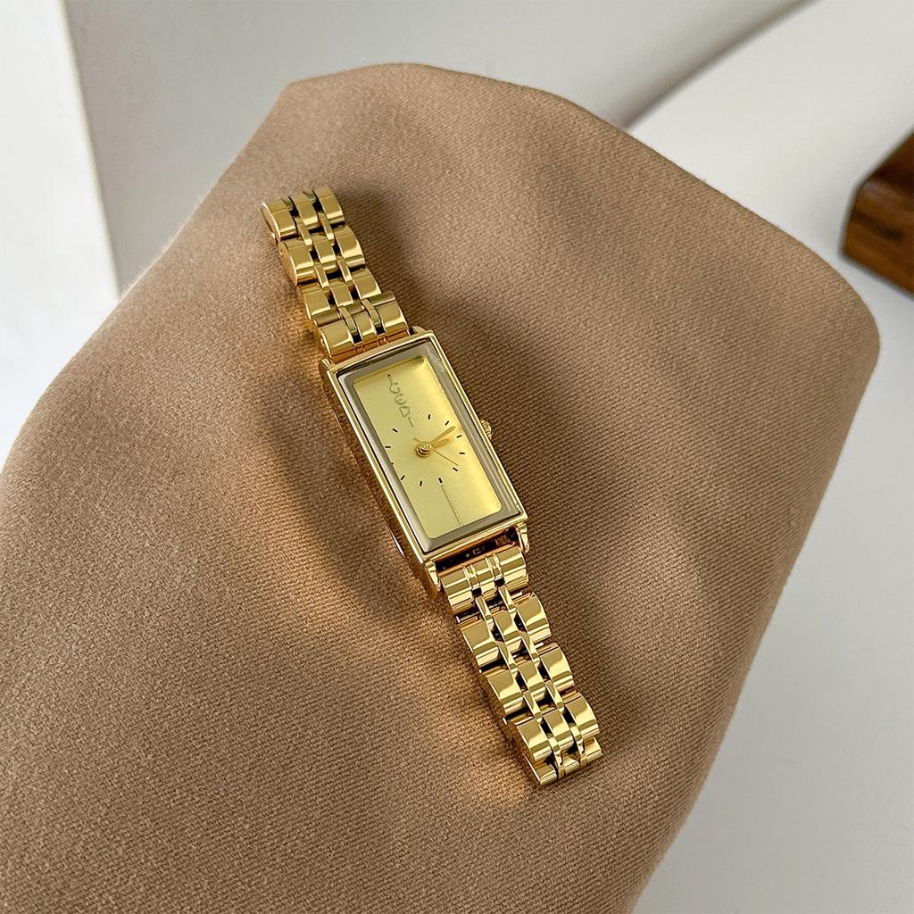 GEDI Luxury Vintage Women's Watches Rectangular Steel Bracelet Timepiece Water-Resistant Quartz Watch Holiday Gift
