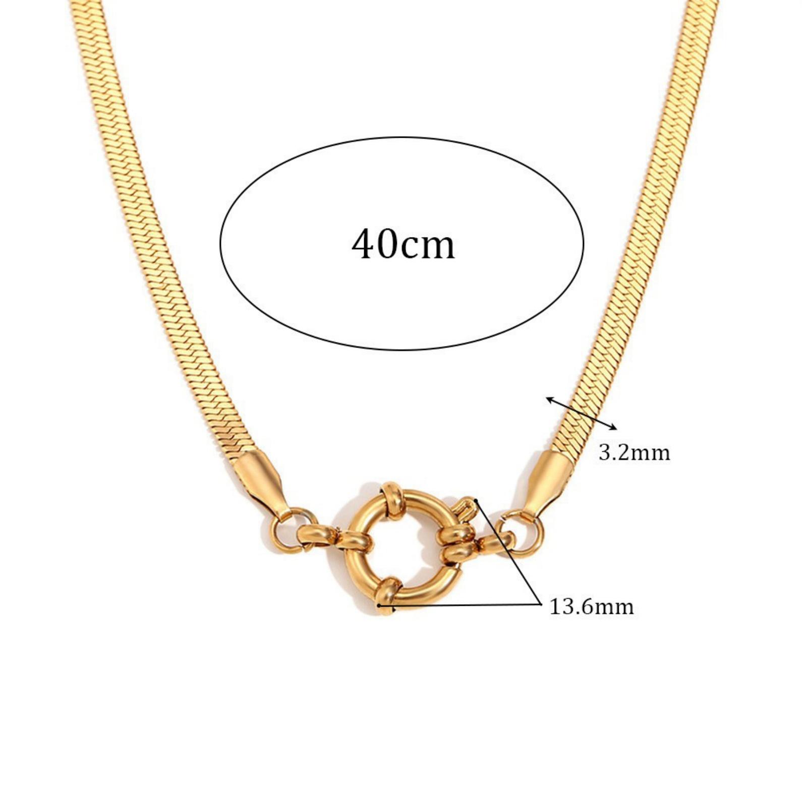 

304 Stainless Steel Necklace For DIY Jewelry Making 18K Gold Plated With Spring Ring Clasp 40cm(15.7 ) long, 1 Piece