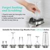 Kitchen Sink Glass Cup Wash Automatic Stainless Steel Pressure Spray Washer Cup Tool Cleaning Faucet Bar Rinser Coffee Pitcher