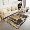 Erosebridal Rustic Cabin Lodge Area Rug 6'6" x 4'11" for Bedroom Living Room Playroom,Hunting Bear Deer Carpet,Southwestern Aztec Decorative