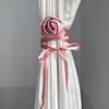 2PCS Multi-function Rose Curtain Tieback French style Curtain Straps Ribbon Curtain Buckle  Gift