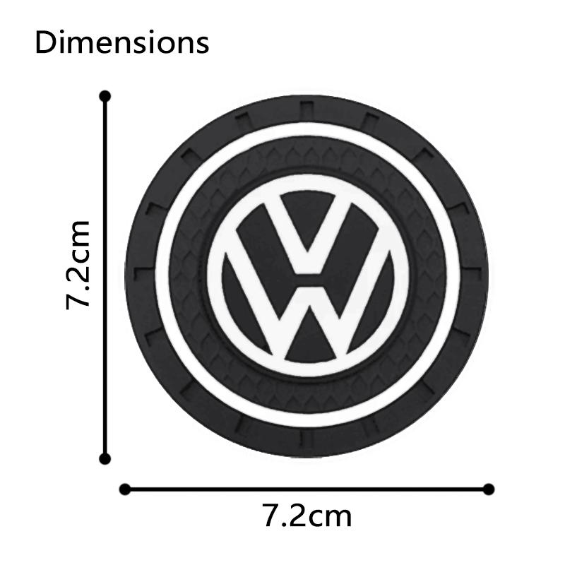 For Volkswagen 1/2pcs Car Water Cup For Volkswagen Polo VW Golf Caddy Scirocco Rline GTD R Beetle Touran Waterproof Non-slip Silicone Coasters EP1