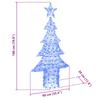 Christmas Tree with 240 Blue LEDs 180 cm Acrylic