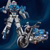 Transforming Robot Motorcycle Toy Movable Joints Educational Transformable Motorbike Deformation Robot Model Toddlers Boys Birthday Gift