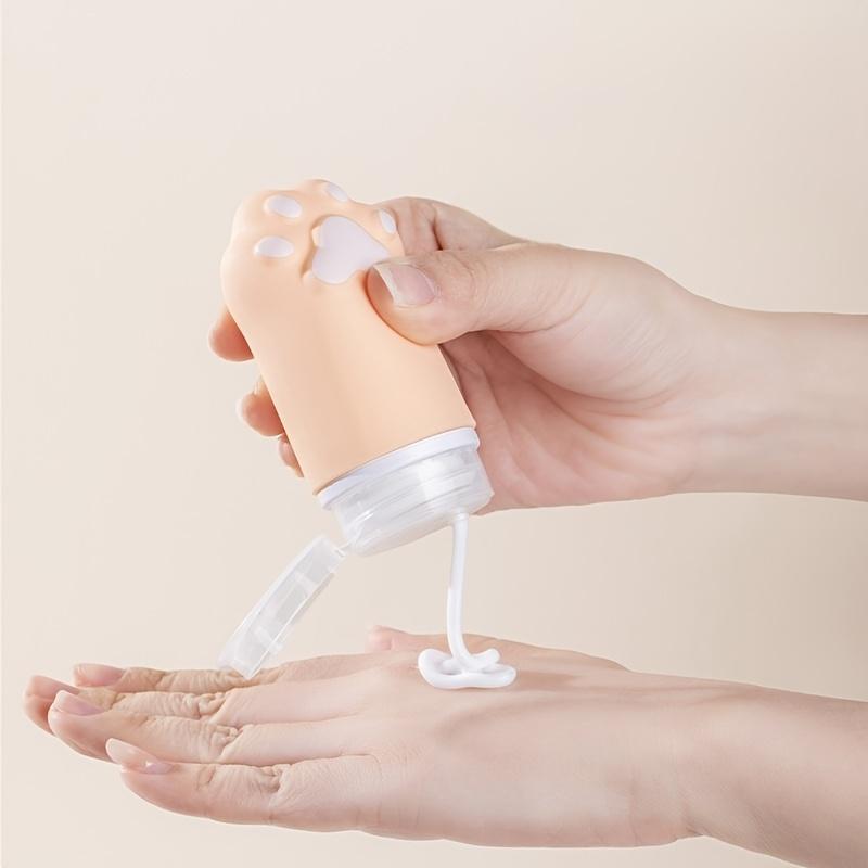 3pcs Cute Cat Paw Silicone Travel Bottles , Leak Proof, Portable for Skincare, Cosmetics, Perfect for Air Travel , Business Trips