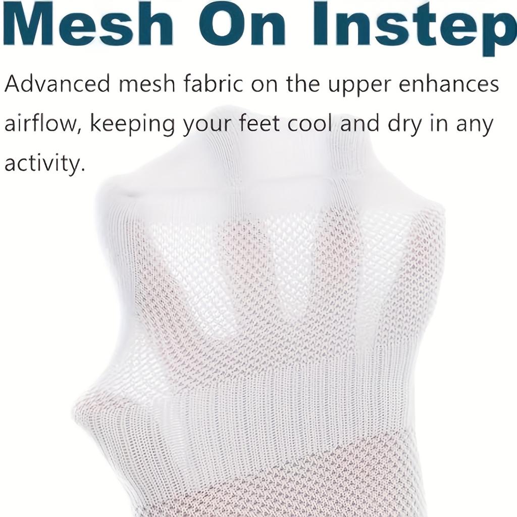 high quality12/20 Pairs Unisex Breathable Mesh Running Socks - Moisture-Wicking, Odor-Resistant Athletic Ankle Socks for All Seasons,