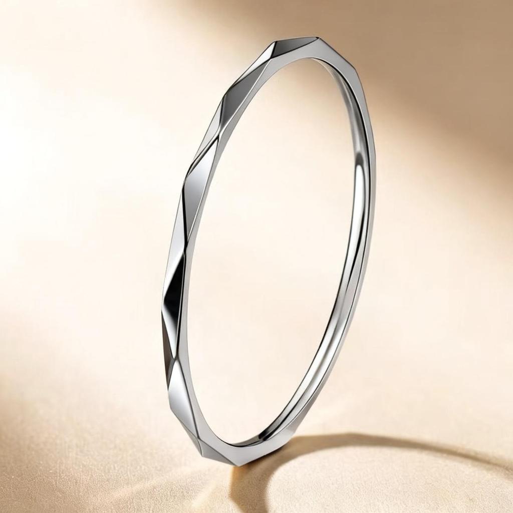 Luxe Dames RVS Ring: Elektrogeplateerd titanium, vervaagt niet, veelzijdig ontwerp