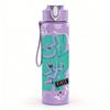 1PC Korean Hangul Text Minimalist Art Print 750ml Color Plastic Sports Water Bottle Leakproof Flip Straw Lid Suitable for Sports Office Home Use