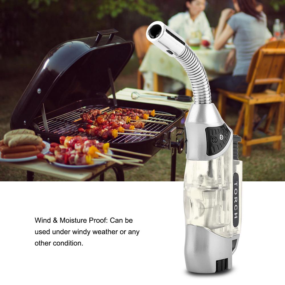 Electric Windproof Gas Lighter BBQ Stove Cooker Igniter (Transparent)
