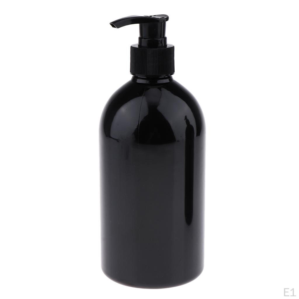 16oz Empty Pump Bottles (2 Pack), Plastic Nozzles Included; Great for Shampoo, Lotions, Liquid
