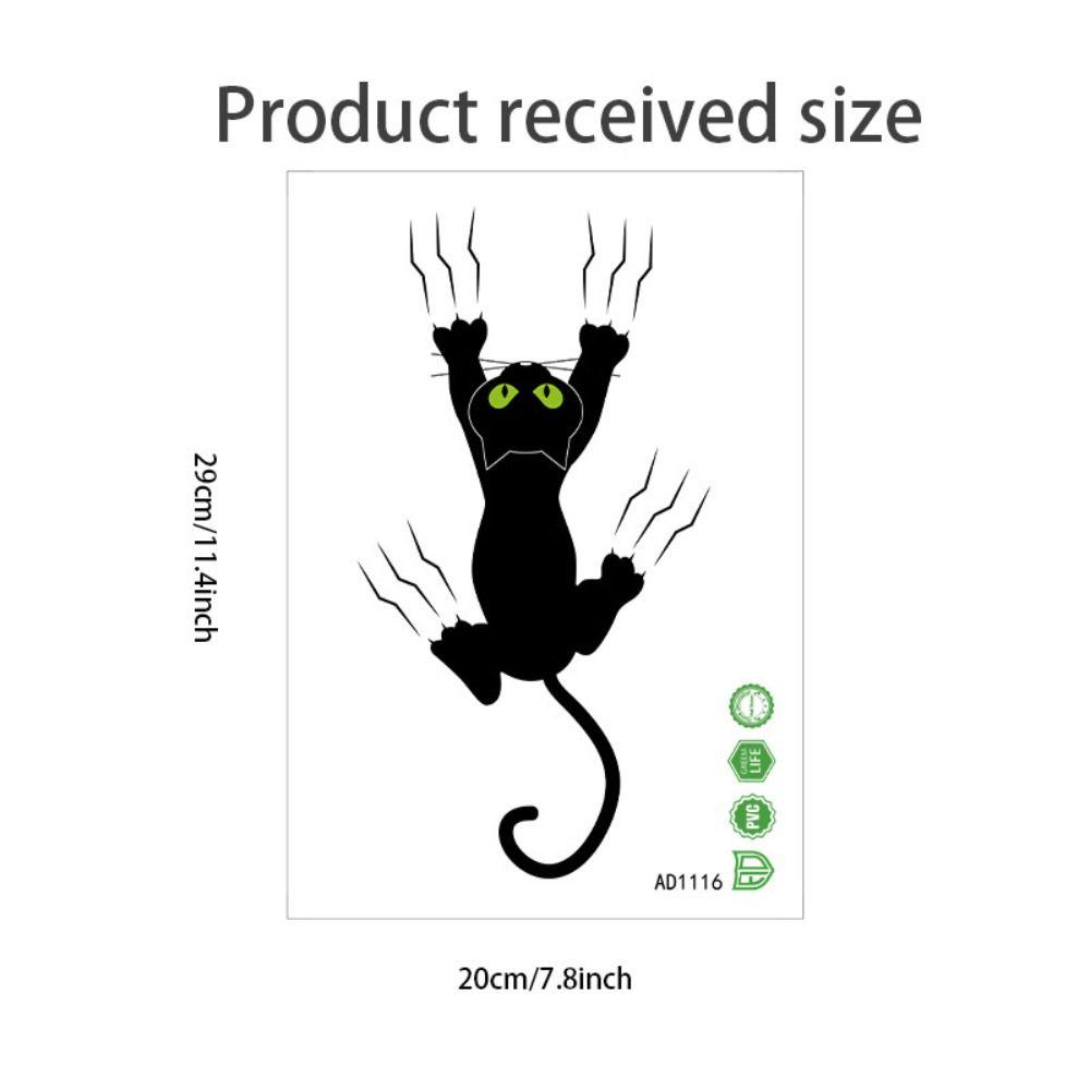 Creative Funny Cat 3D Toilet Lid Stickers Removable Self-Adhesive WC Sticker Clear Waterproof Toilet Seat Decals