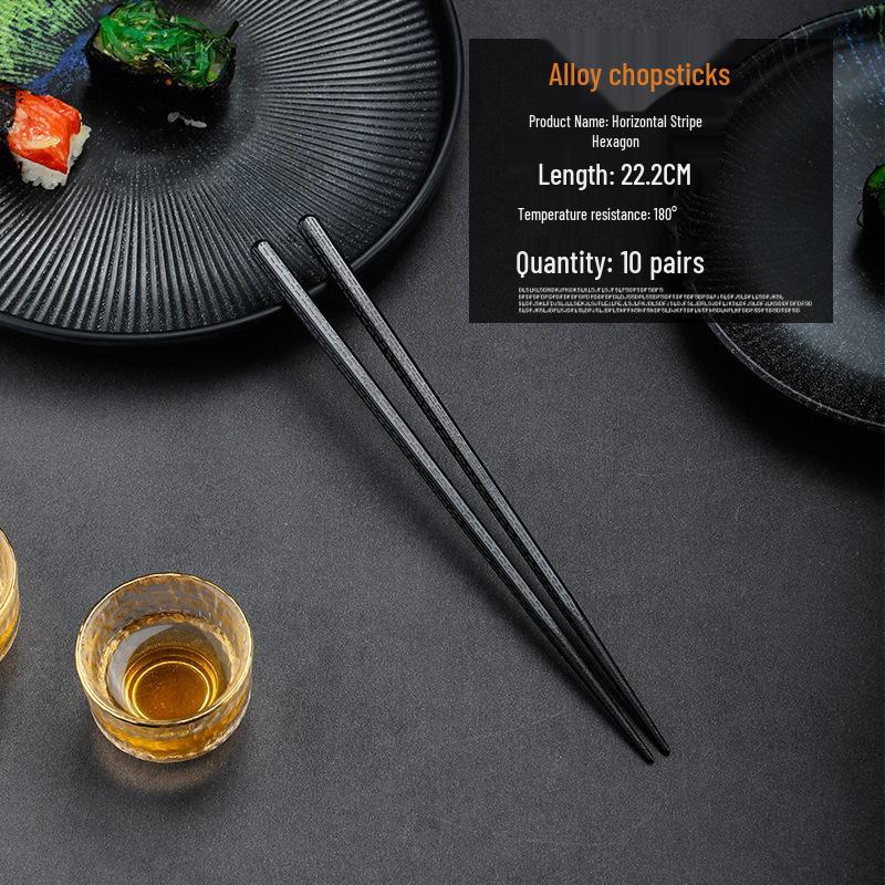 High-Temperature Resistant Non-Slip Japanese Alloy Chopsticks for Cooking & Sushi