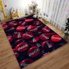 Red Coca-Cola Bottle Cap Pattern Carpet, Modern Decorative Floor Mat Suitable for use as an anti-slip for living room bedroom sofas
