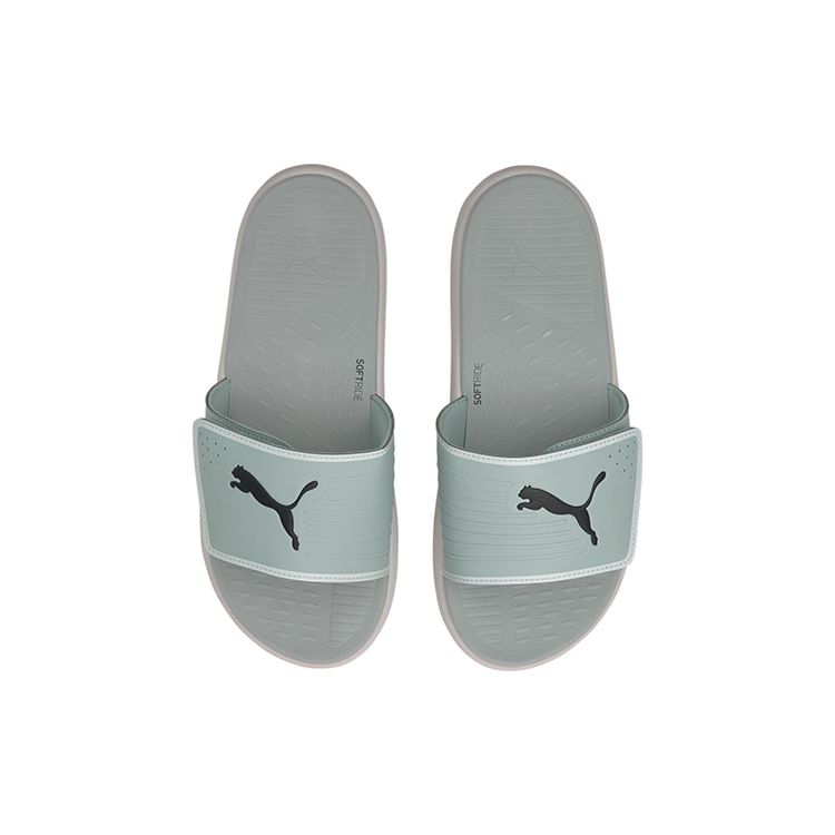 Puma Softride Slide Unisex Slippers Gray Comfortable Lightweight 382112-05