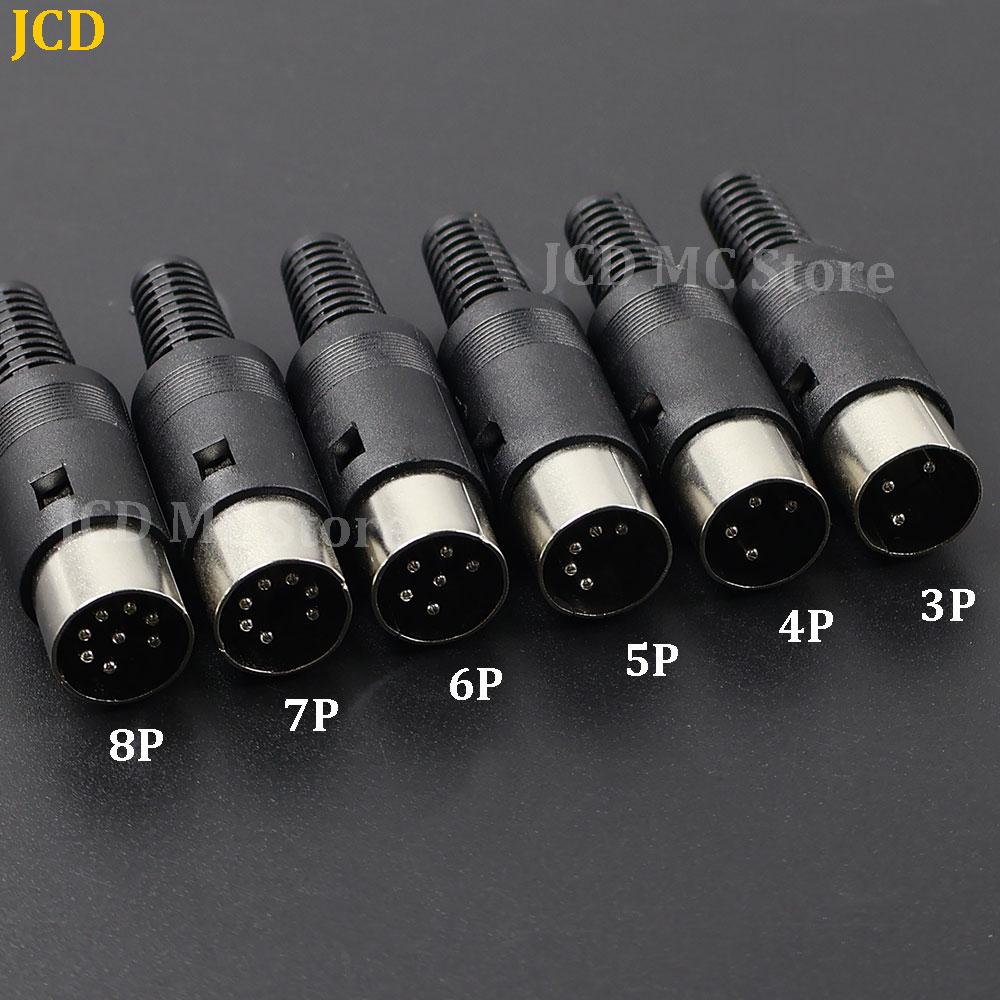 1-10pcs DIN Male/Female 3P 4P 5P 6P 7P 8Pin Plug Jack with Plastic Handle Keyboard Cable Connector Adapter For PS2
