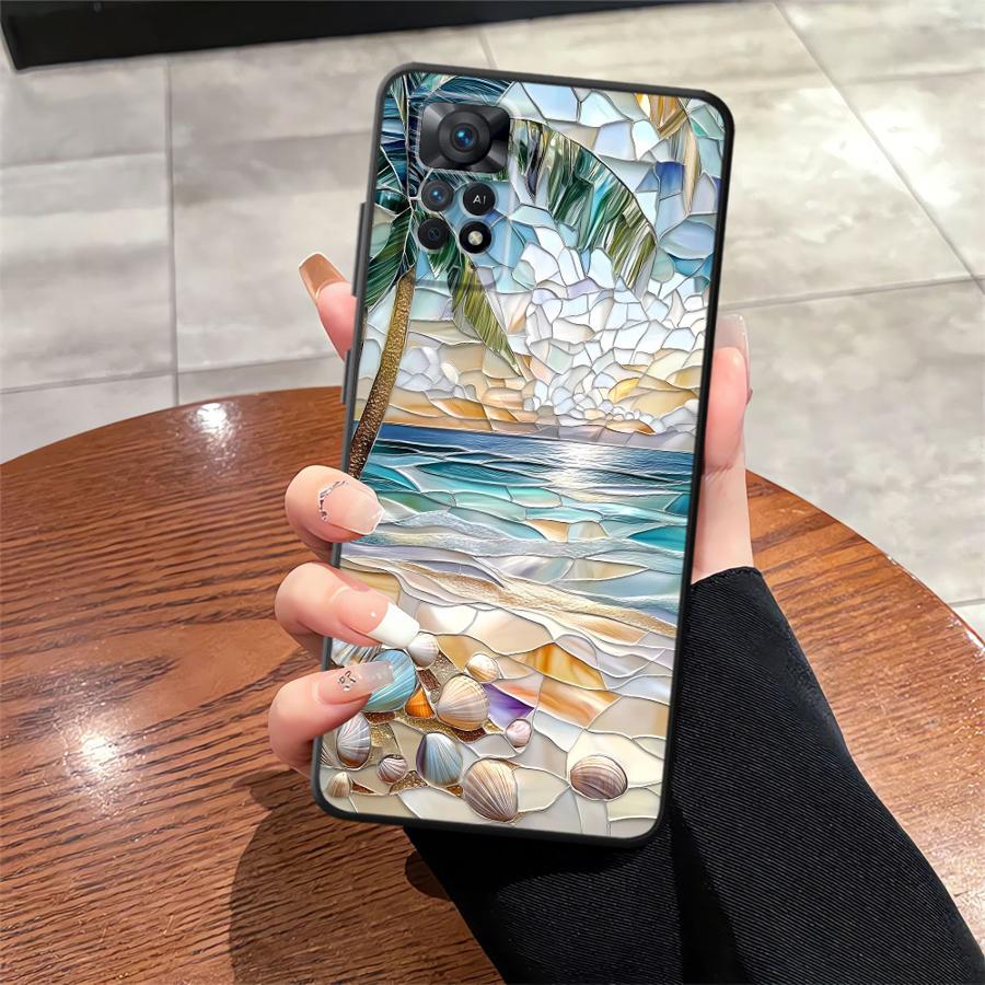 Ocean Scenery Pattern Funda Phone Cover Case for Xiaomi Redmi Note 11 10 9 12 Pro 10S 9S 14 7 8 11s 12s 13 Pro Plus