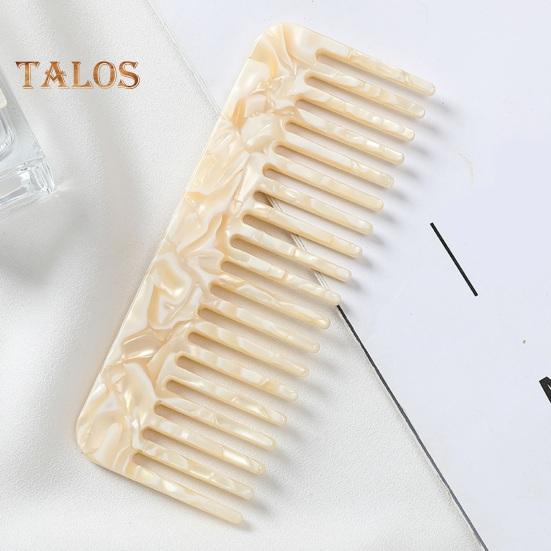 Cellulose Acetate Hair Comb Wide Teeth Anti-static Scalp Massage Pocket Comb Marbling Men Women Wet Dry Short Long Curly Hair Detangling Comb