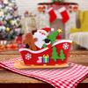 Runtow Felt Santa Claus Sled Ornaments Merry Christmas Decor for Home 2025 Xmas Navidad Gifts Happy New Year 2026