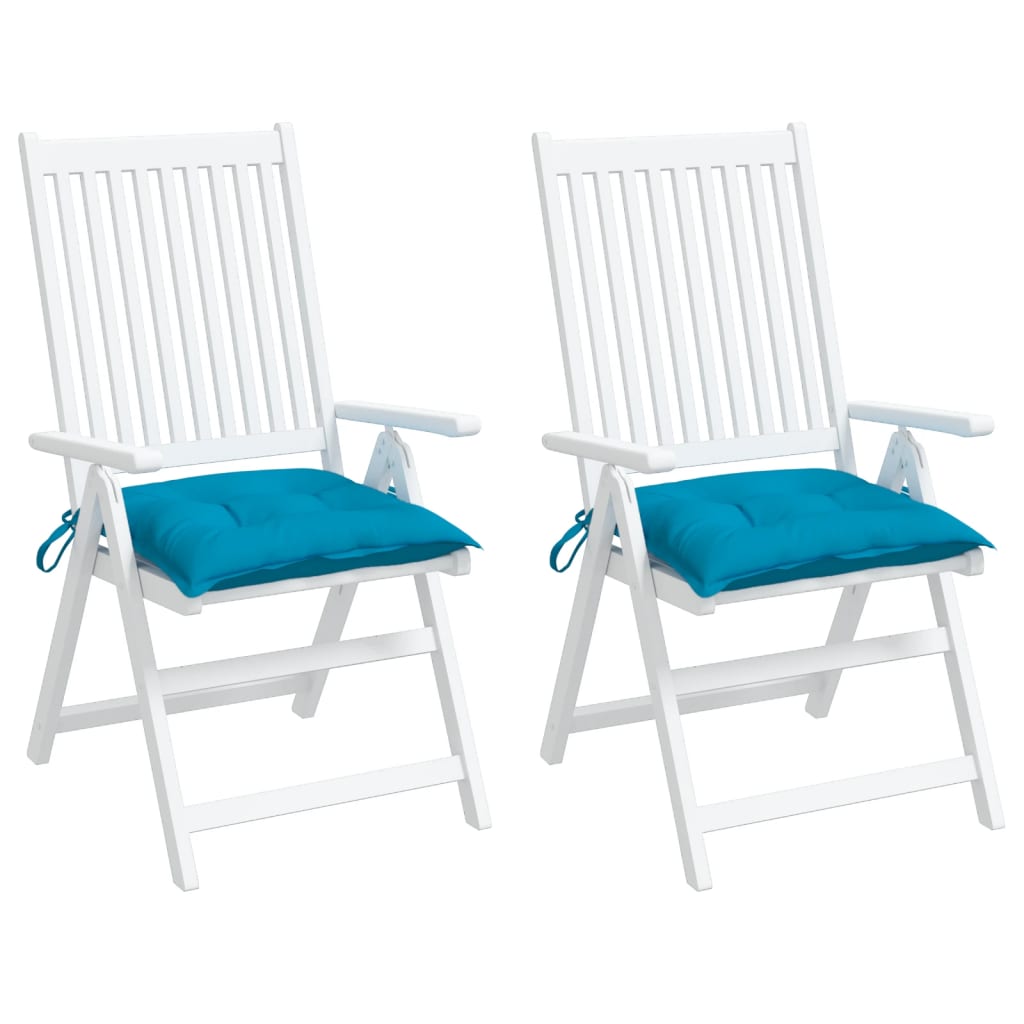 Chair Cushions 2 pcs Light Blue 40x40x7 cm Oxford Fabric