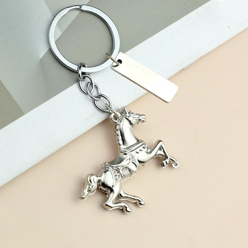 Zinc Alloy Horse Pendant Keychain Offering Long Time Durability Ideal For Keys Bags or Personal Style Enhancement