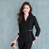 Women's Spring-Autumn Petite Luxury Suit Set for Hotel Managers and Jewelry Store Formal Wear