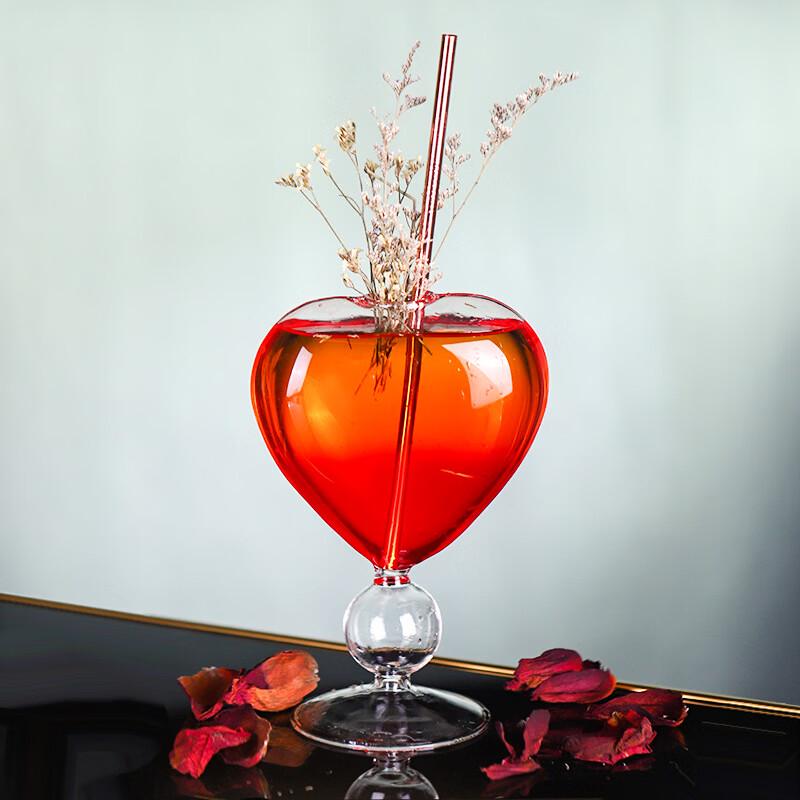 Heart-shaped Cocktail Goblet Glasses (Set of 2)