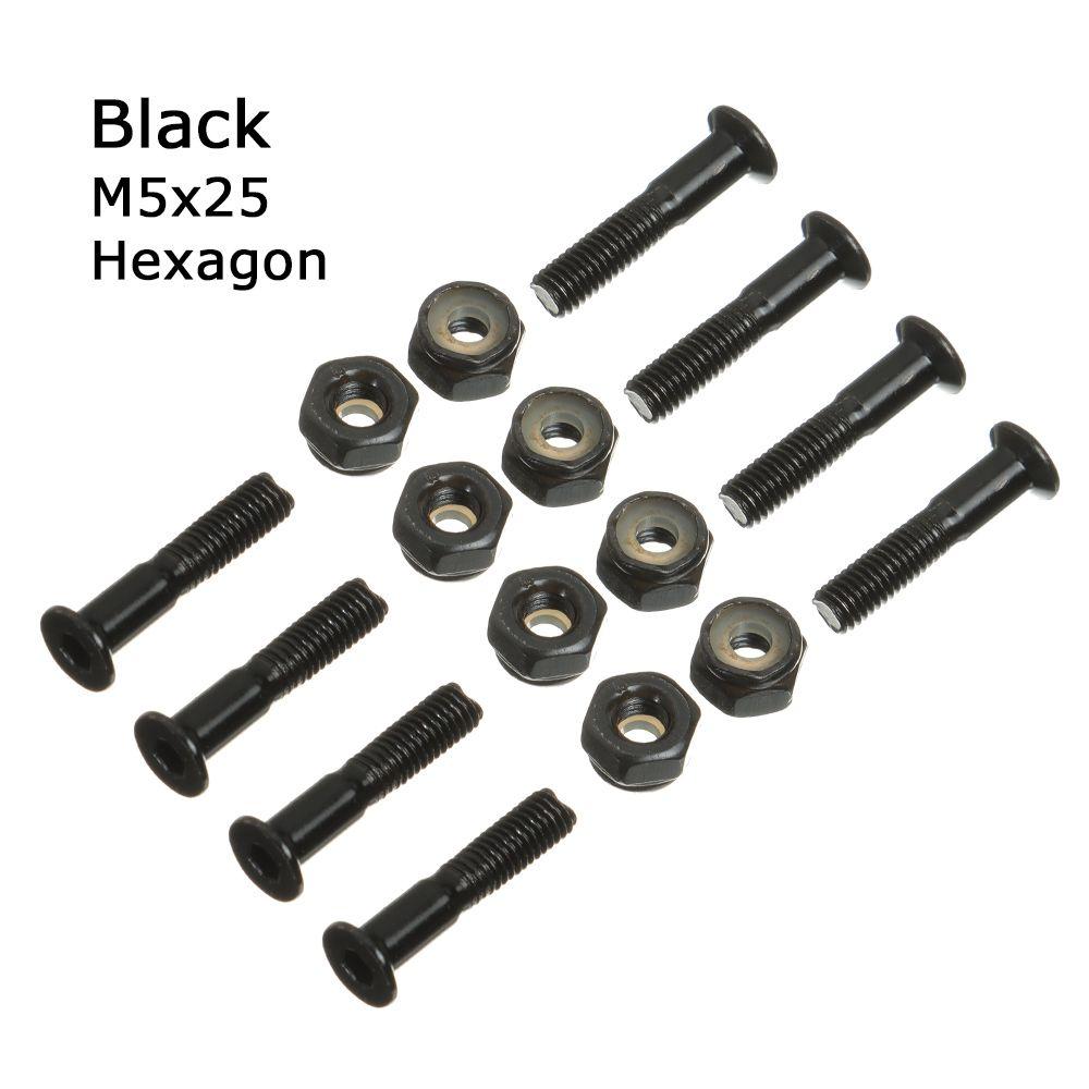 Schwarz/Gold M5 Zubehör Skateboard Schrauben Longboard Teile Befestigungsmaterial Schrauben Beschläge Muttern