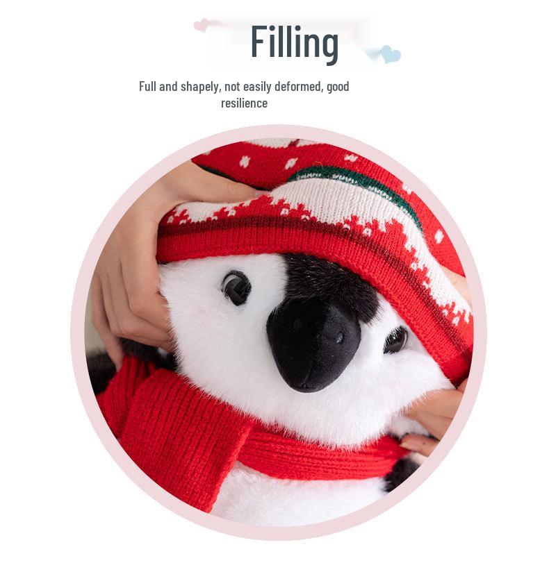 Penguin Plush Toy - Cute Winter Scarf Doll Gift for Kids