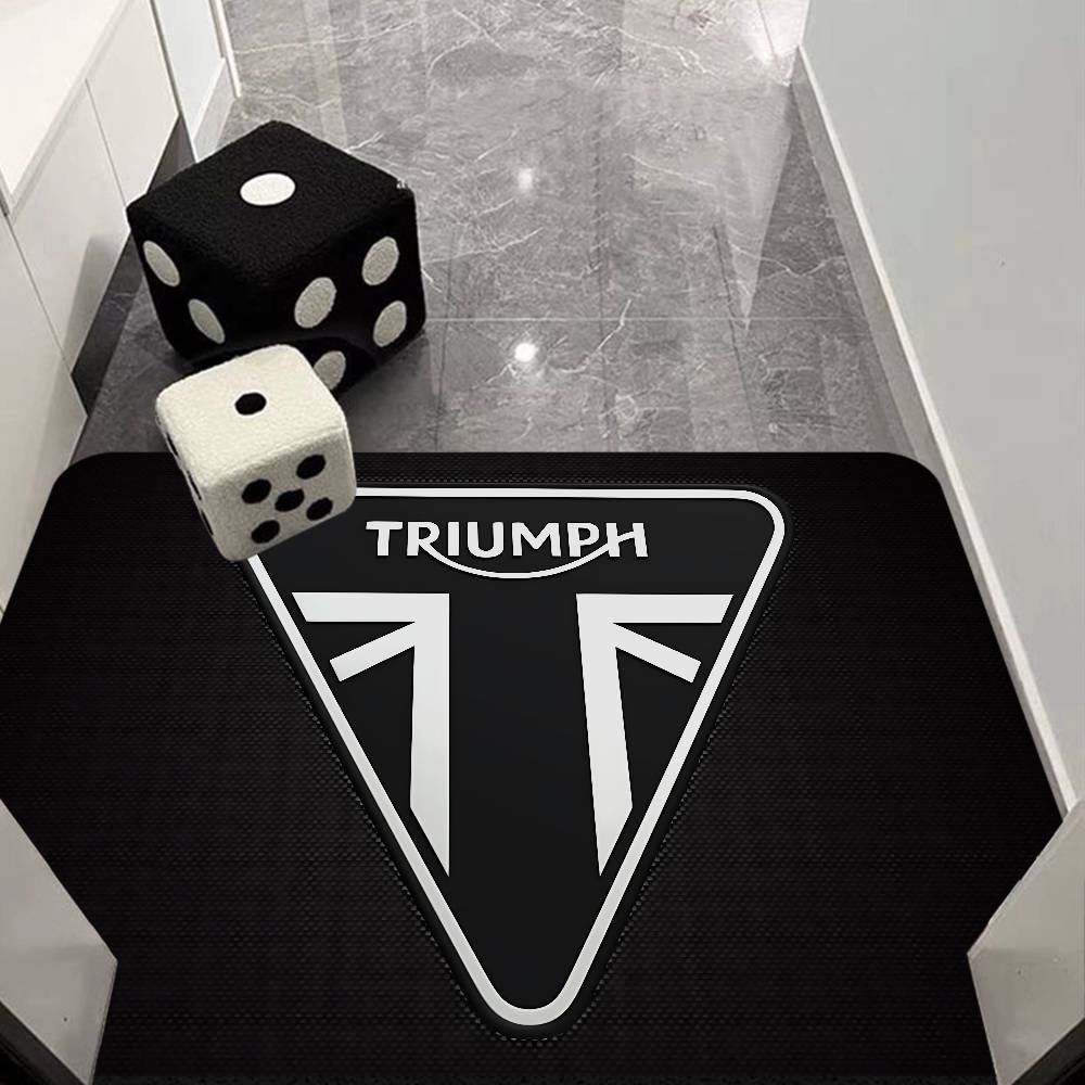 T-Triumph Motocykl Logo Wycieraczka Pokój Dziecięcy Dekoracja Sypialni Balkon Antypoślizgowa Wycieraczka Wycieraczka do Salonu Dywanik