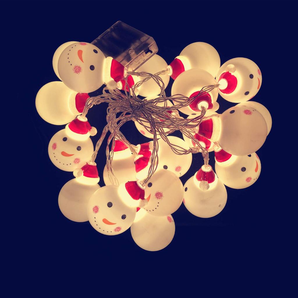 Christmas Snowman Decorative Illuminated LED Lights for Christmas Trees and 3m X 20 6m X 40 Ball Interior Outdoor Decorative LED Lights X 40 Lights,