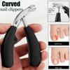 Curved Nail Clippers with Large Opening Three Times Anti-splash Storage Nail Clippers for the Elderly Thick Toenails Heavy Duty