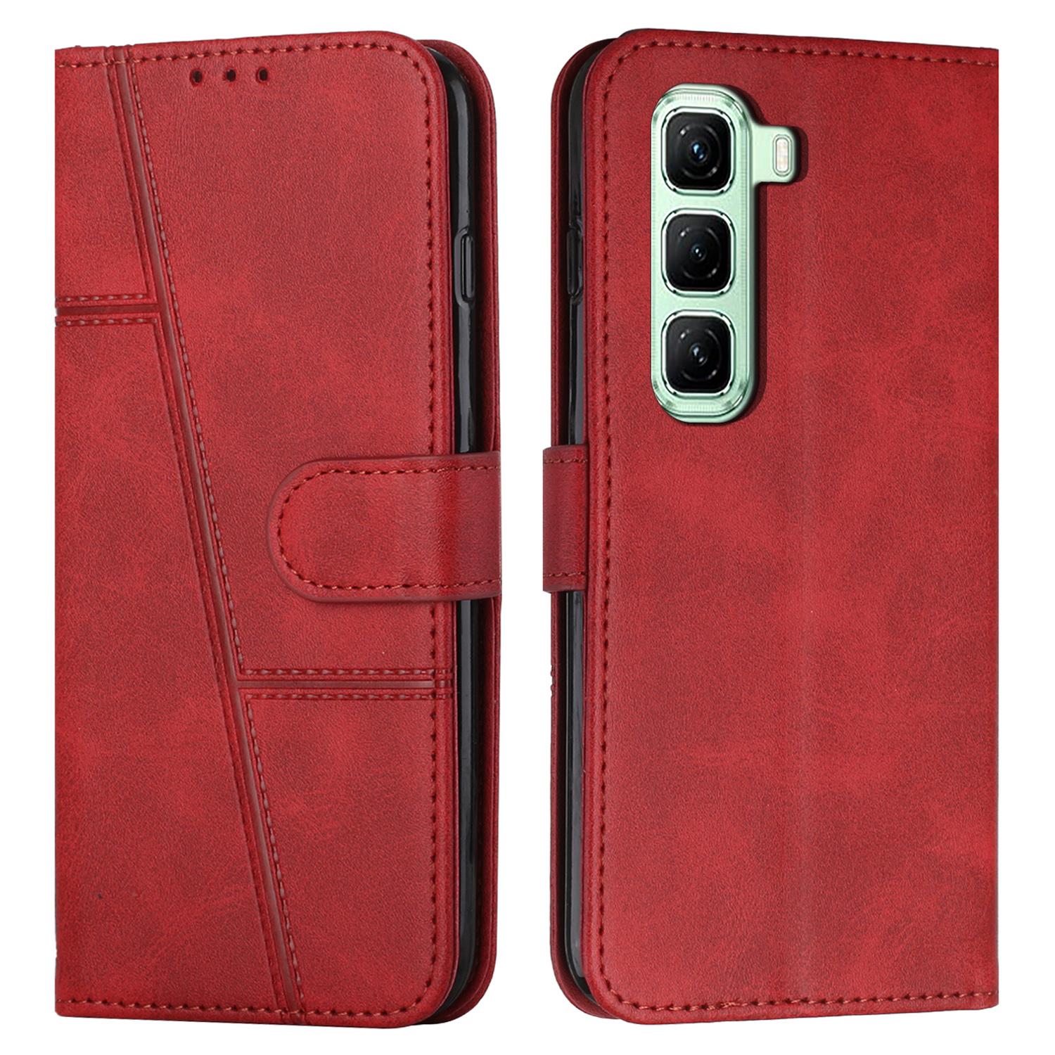 

Чехол-книжка с подставкой из кожи для Infinix Hot 50 Pro 4G, защитная обложка C