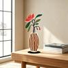 Modern Farmhouse Accents Metal Vase Silhouette Tabletop Decor, Sculptures Desktop Ornaments, Living Room Table Decor Creative Shape Decorations