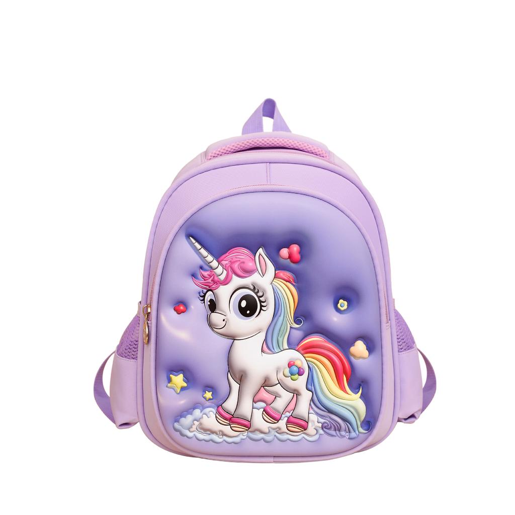 Kindergarten Boys And Girls Backpack Cartoon Animation Cute Children'S Backpack Medium And Large Class Hard Shell Schoolbag Tide