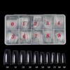 500-Piece Transparent & Natural/French White Nail Tips – Full & Half Cover