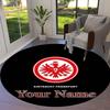 Eintracht Frankfurt Custom Name Round Area Rug,Carpet Rug for Living Room Bedroom Sofa Playroom Decor,Non-slip Floor Mat