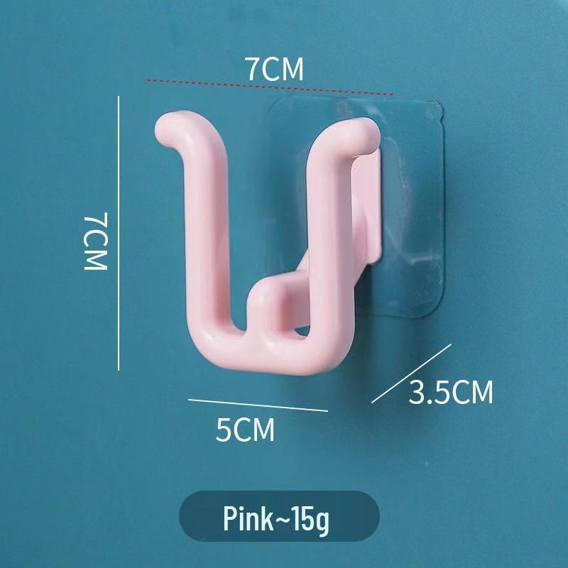 Wall-Mounted Punch-Free Bathroom Slipper Rack with Door Hooks