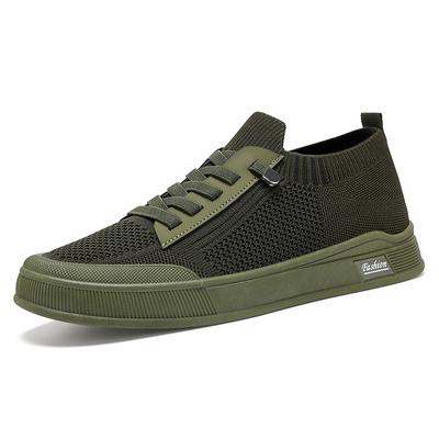 Übergröße 39-44 Schuhe für Herren Frühling Sommer Plateau Netz Atmungsaktiv Bequem Schnürsenkel Sneaker Herren Flache Schuhe Rutschfeste Schuhe