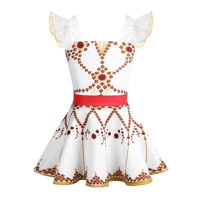 Girls Kids Ballerina Dance Leap Ruffles Tutu Movie Cosplay Ballet Dress Costumes Gymnastics Dress