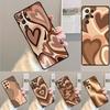 Latte Love Brown Heart Aesthetic Soft Phone Case For Samsung Galaxy Note 10 Pro S26 S25 S24 S23 S22 S21 Plus Ultra Cover