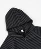 Felpa con cappuccio a zip a righe toffee (Carbone/Nero)